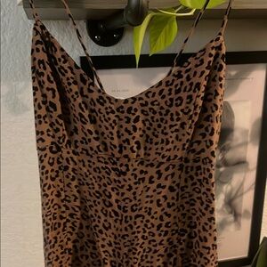 Wide leg Leopard Print Spaghetti Strap Jumper